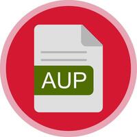 AUP File Format Flat Multi Circle Icon vector