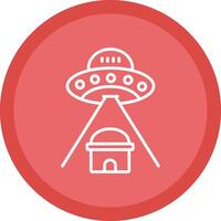 Ufo Line Multi Circle Icon vector