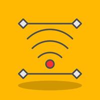 Wireless Filled Shadow Icon vector