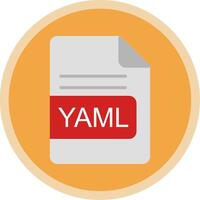 YAML File Format Flat Multi Circle Icon vector