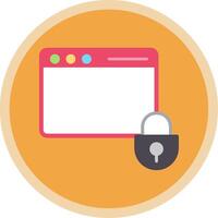 Web Security Flat Multi Circle Icon vector