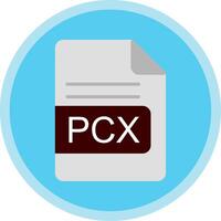PCX File Format Flat Multi Circle Icon vector