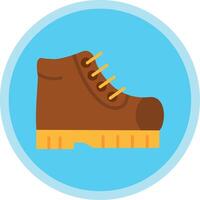 Boot Flat Multi Circle Icon vector