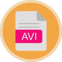 AVI File Format Flat Multi Circle Icon vector