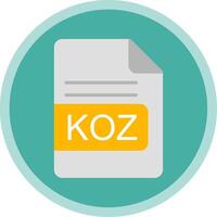 KOZ File Format Flat Multi Circle Icon vector