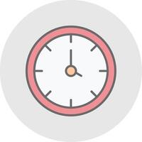 Clock Line Filled Light Icon vector