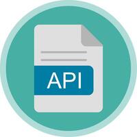 API File Format Flat Multi Circle Icon vector