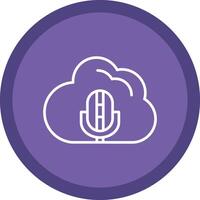 Cloud Line Multi Circle Icon vector