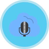 Cloud Flat Multi Circle Icon vector