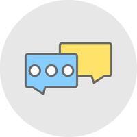 Comments Line Filled Light Icon vector