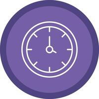 reloj línea multi circulo icono vector