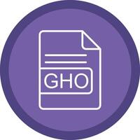 GHO File Format Line Multi Circle Icon vector