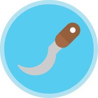 Sickle Flat Multi Circle Icon vector