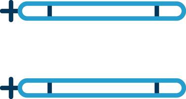 Sticks Line Blue Two Color Icon vector