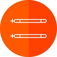Sticks Line Yellow White Icon vector