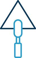 Trowel Line Blue Two Color Icon vector