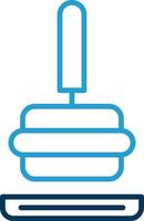 Tamper Line Blue Two Color Icon vector