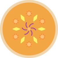 Firework Flat Multi Circle Icon vector