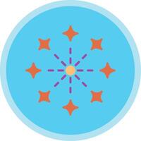 Firework Flat Multi Circle Icon vector