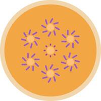 Firework Flat Multi Circle Icon vector