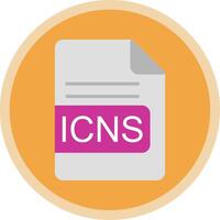 icns archivo formato plano multi circulo icono vector