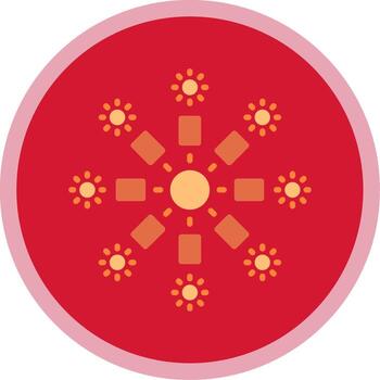 Lights Flat Multi Circle Icon vector