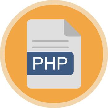 PHP File Format Flat Multi Circle Icon vector