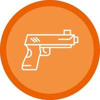 Gun Line Multi Circle Icon vector