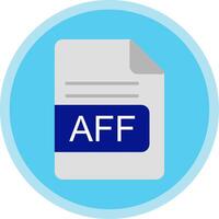 AFF File Format Flat Multi Circle Icon vector