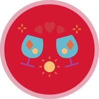 Brindis Flat Multi Circle Icon vector