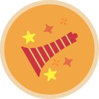 Trumpet Flat Multi Circle Icon vector