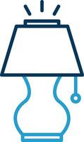 Lamp Line Blue Two Color Icon vector