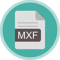 MXF archivo formato plano multi circulo icono vector