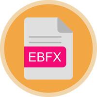 EBFX File Format Flat Multi Circle Icon vector