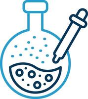 Pipette Line Blue Two Color Icon vector