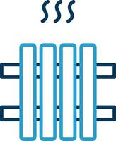 Radiator Line Blue Two Color Icon vector