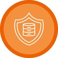 Secure Data Line Multi Circle Icon vector
