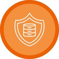 Secure Data Line Multi Circle Icon vector