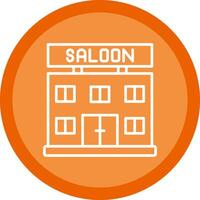 Saloon Line Multi Circle Icon vector