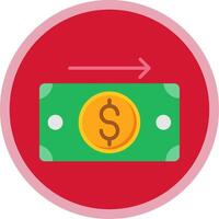 Send Money Flat Multi Circle Icon vector