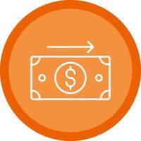 Send Money Line Multi Circle Icon vector