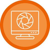 Shutter Line Multi Circle Icon vector