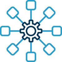 Structure Line Blue Two Color Icon vector