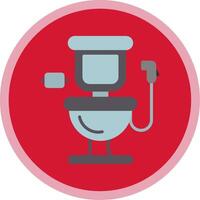 Toilet Flat Multi Circle Icon vector