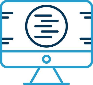 Code Development Line Blue Two Color Icon vector