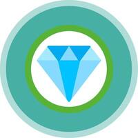 Diamond Flat Multi Circle Icon vector