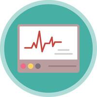 ECG Monitor Flat Multi Circle Icon vector