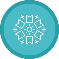 Firework Line Multi Circle Icon vector