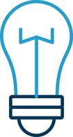 Lightbulb Line Blue Two Color Icon vector