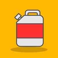 Jerry Can Filled Shadow Icon vector